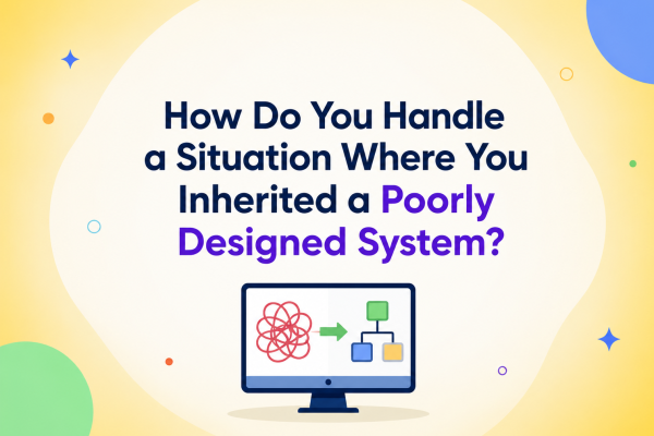 How Do You Handle a Situation Where You Inherited a Poorly Designed System?