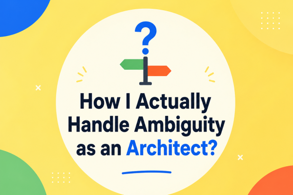 How I Actually Handle Ambiguity as an Architect?
