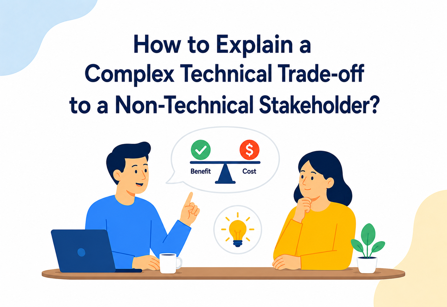 How to Explain a Complex Technical Trade-off to a Non-Technical Stakeholder?