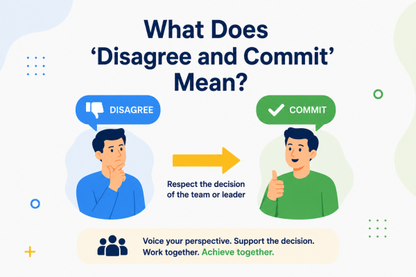What Does 'Disagree and Commit' Mean?