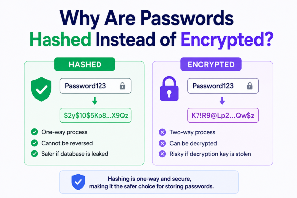 Why Are Passwords Hashed Instead of Encrypted?