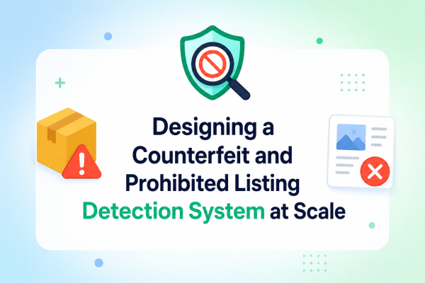 Designing a Counterfeit and Prohibited Listing Detection System at Scale