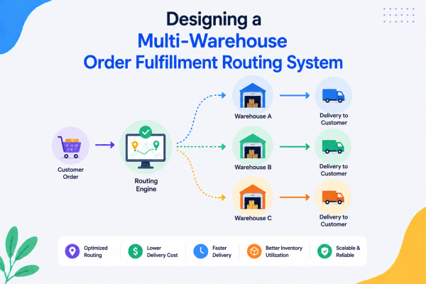 Designing a Multi-Warehouse Order Fulfillment Routing System