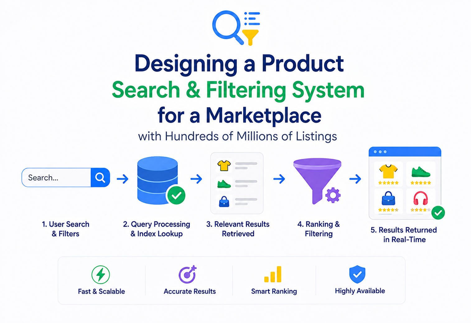 Designing a Product Search & Filtering System for a Marketplace with Hundreds of Millions of Listings