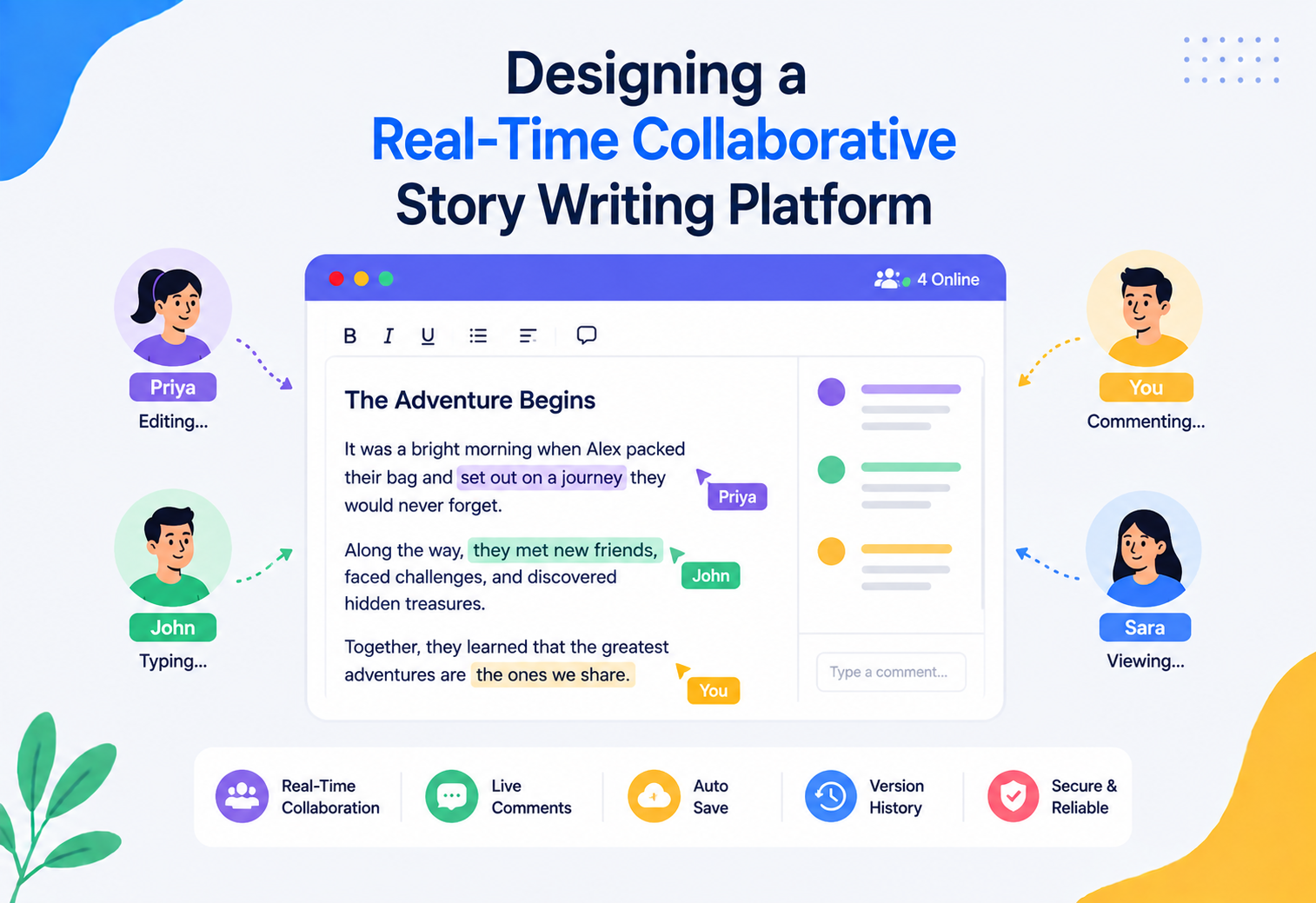 Designing a Real-Time Collaborative Story Writing Platform