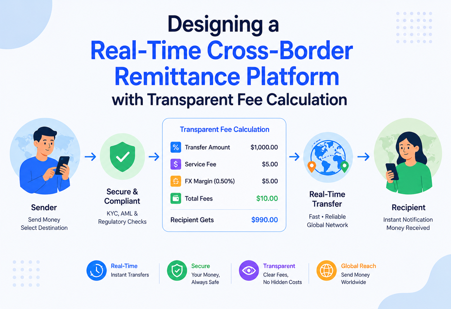 Designing a Real-Time Cross-Border Remittance Platform with Transparent Fee Calculation