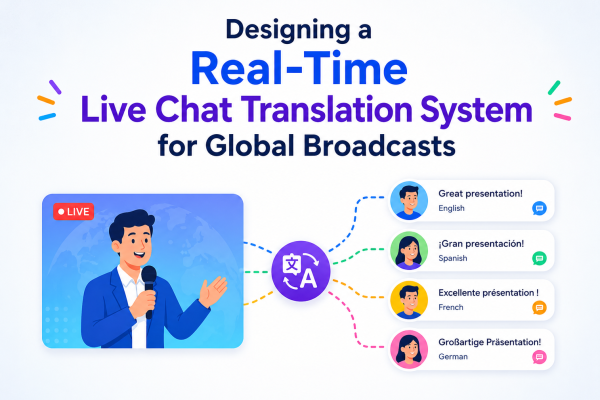 Designing a Real-Time Live Chat Translation System for Global Broadcasts