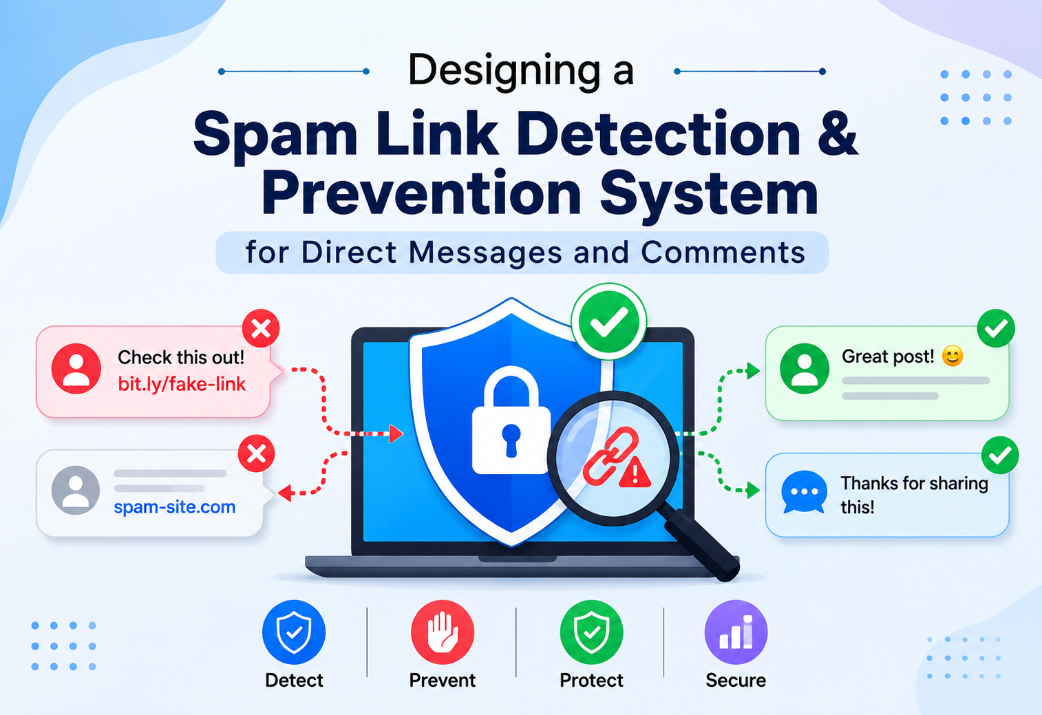 Designing a Spam Link Detection & Prevention System for Direct Messages and Comments
