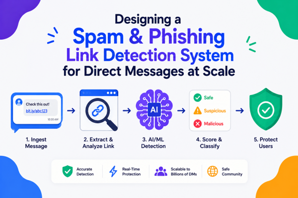 Designing a Spam & Phishing Link Detection System for Direct Messages at Scale