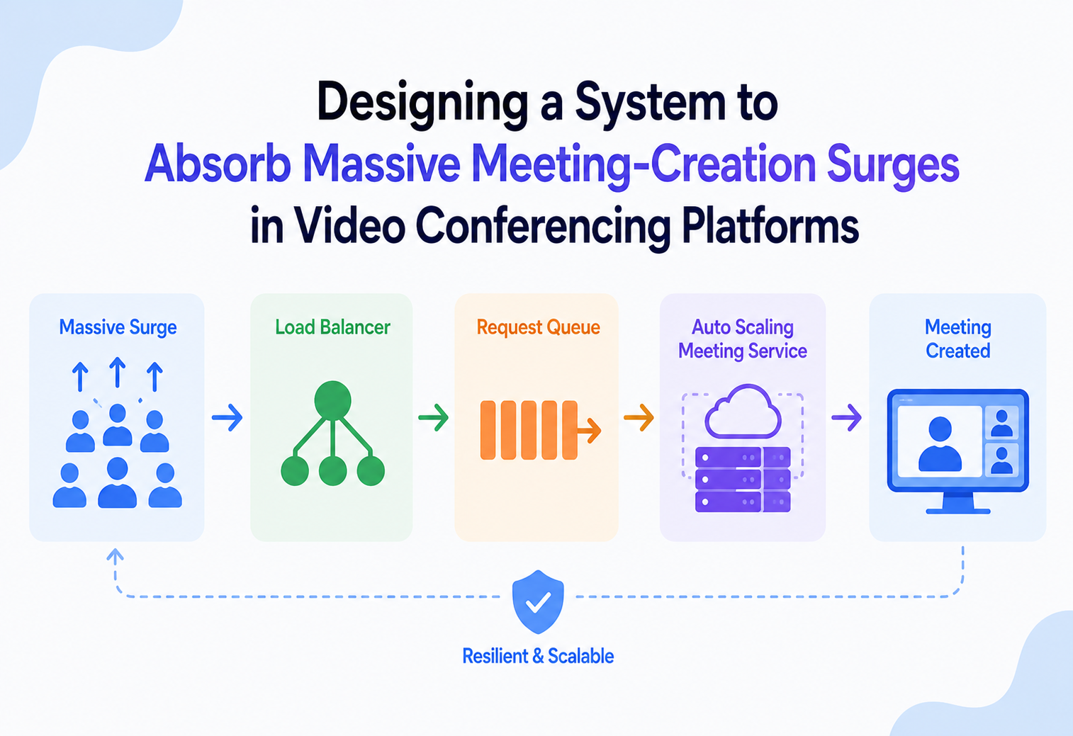 Designing a System to Absorb Massive Meeting-Creation Surges in Video Conferencing Platforms