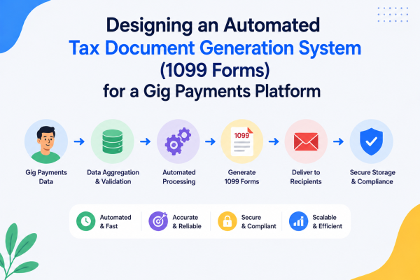 Designing an Automated Tax Document Generation System (1099 Forms) for a Gig Payments Platform