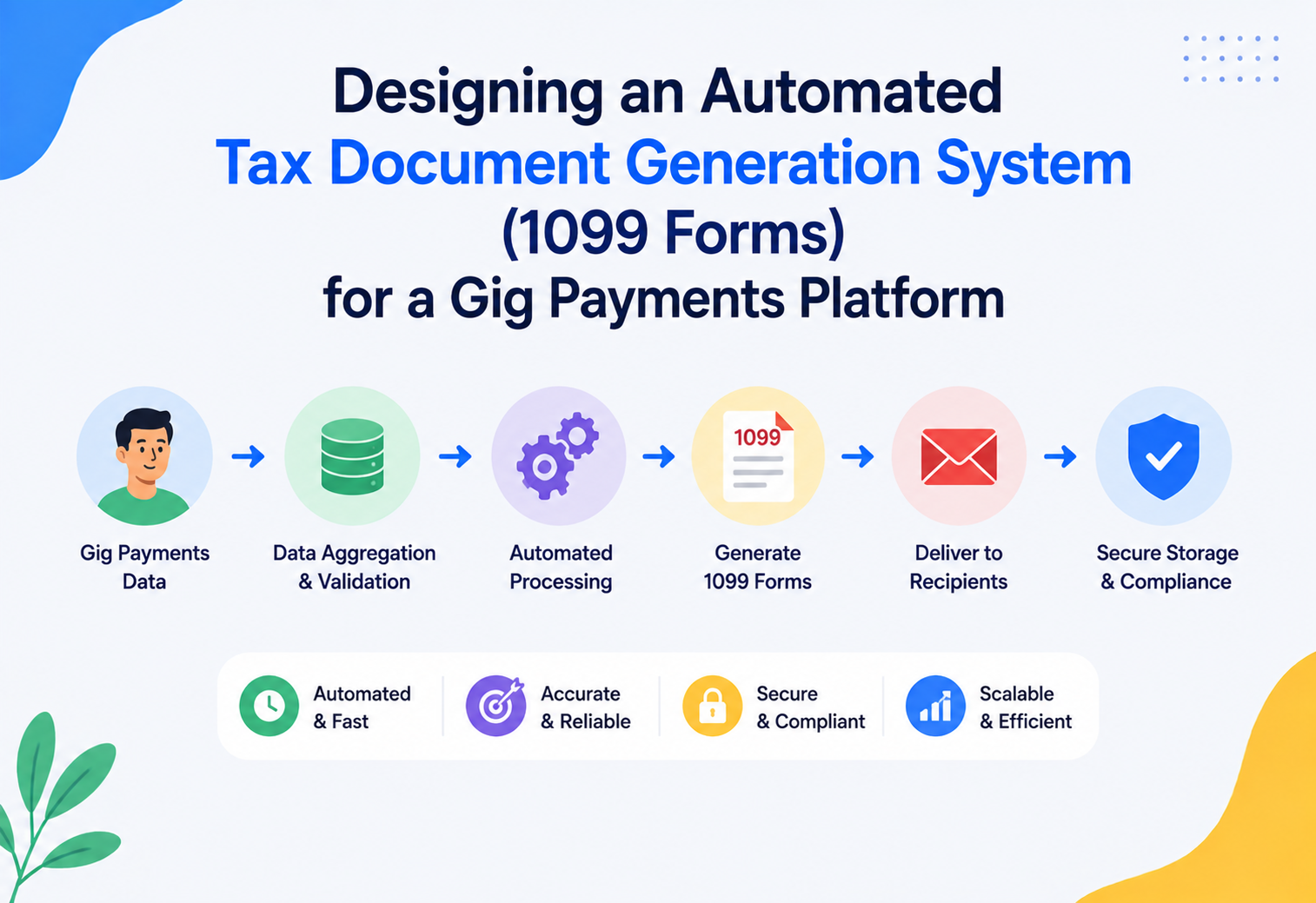 Designing an Automated Tax Document Generation System (1099 Forms) for a Gig Payments Platform