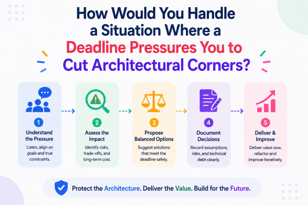 How Would You Handle a Situation Where a Deadline Pressures You to Cut Architectural Corners?